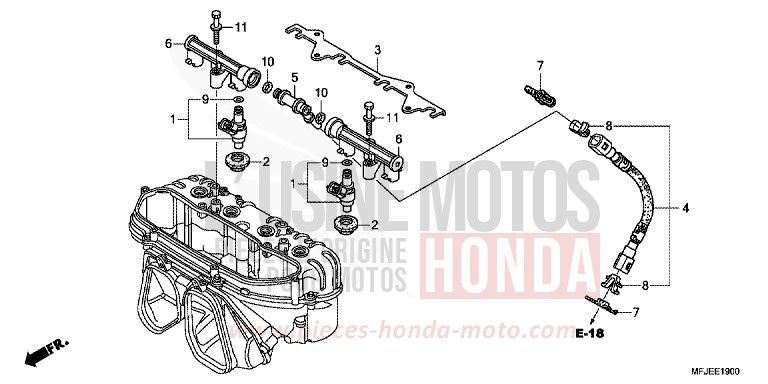 INJECTEUR DE CARBURANT de CBR600RR ABS VICTORY RED (R334) 2012